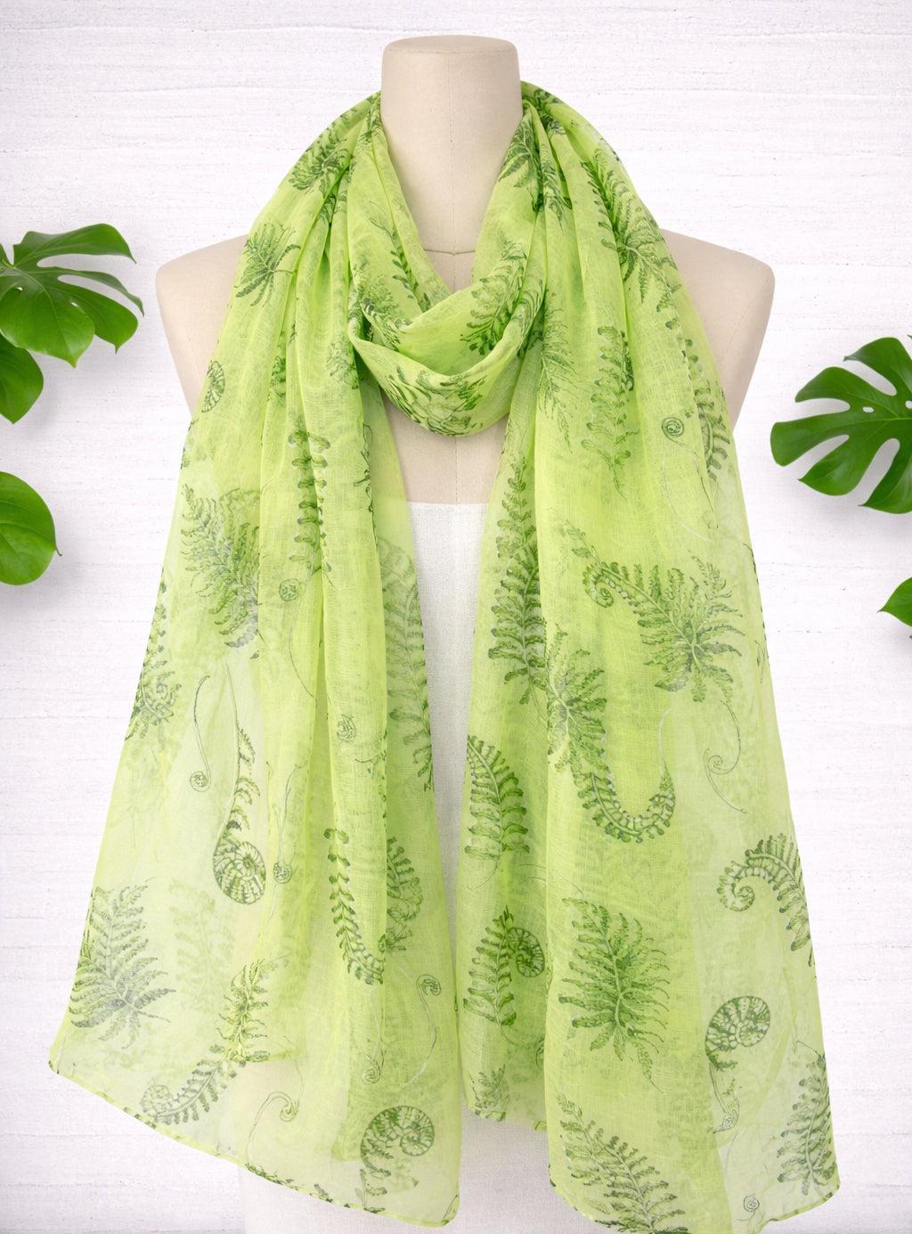 Green NZ Fern Scarf NZ
