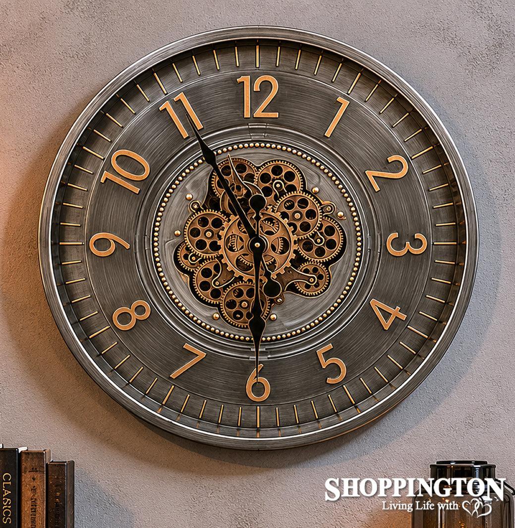 Gunmetal & Brass Gear Clock