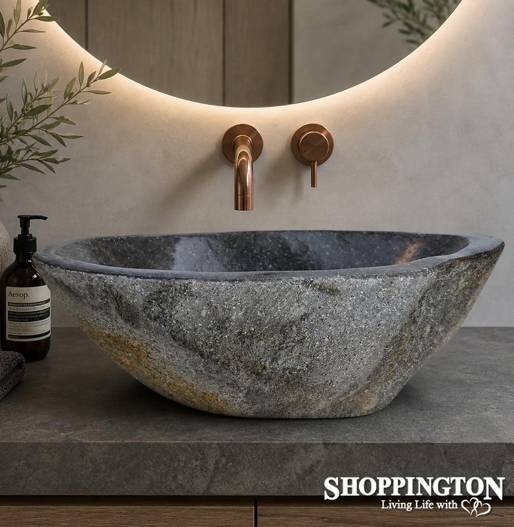 Handcarved Stone Wash Basin - 39cm