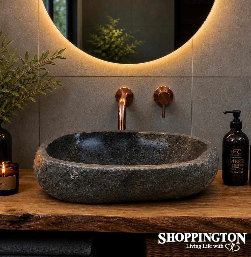 Handcarved Stone Wash Basin - 51cm x 45cm