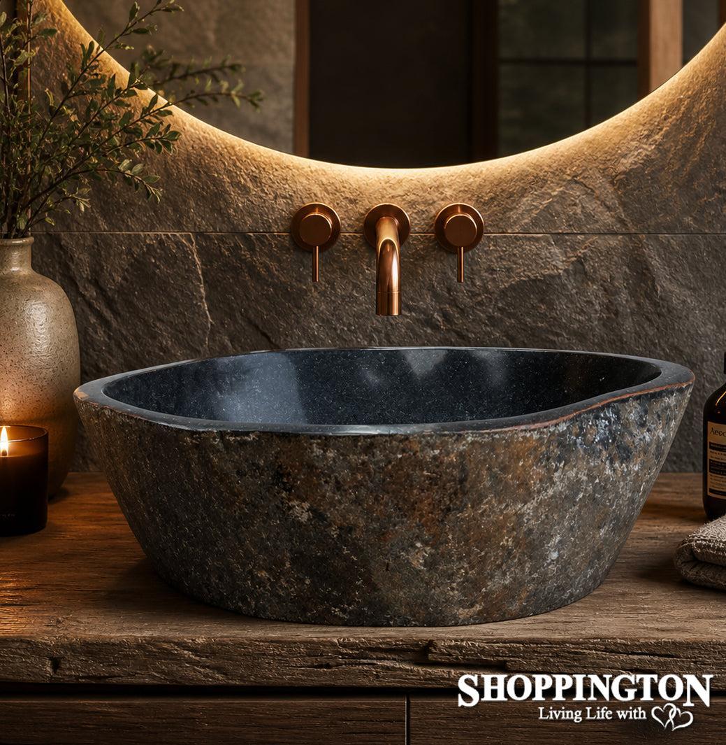 Handcarved Stone Wash Basin - 54cm x 50cm