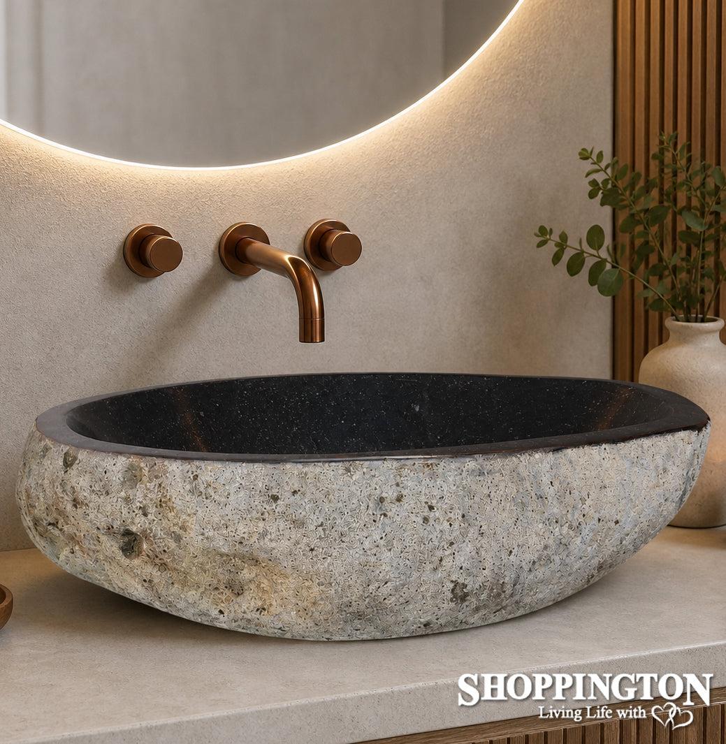 Handcarved Stone Wash Basin - 57cm x 47cm