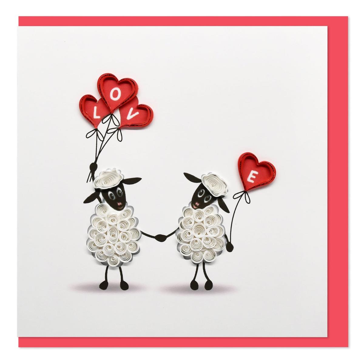 Handmade Gift Card - Quilled Sheep