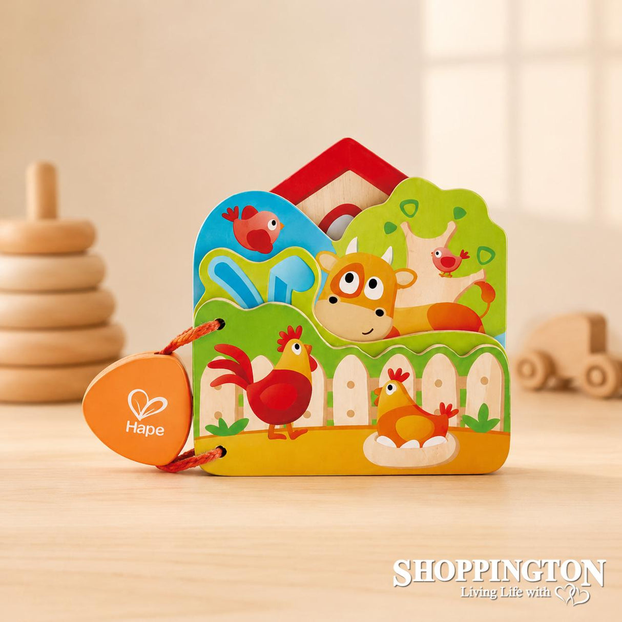 Hape Wooden Baby's Farm Animal Book
