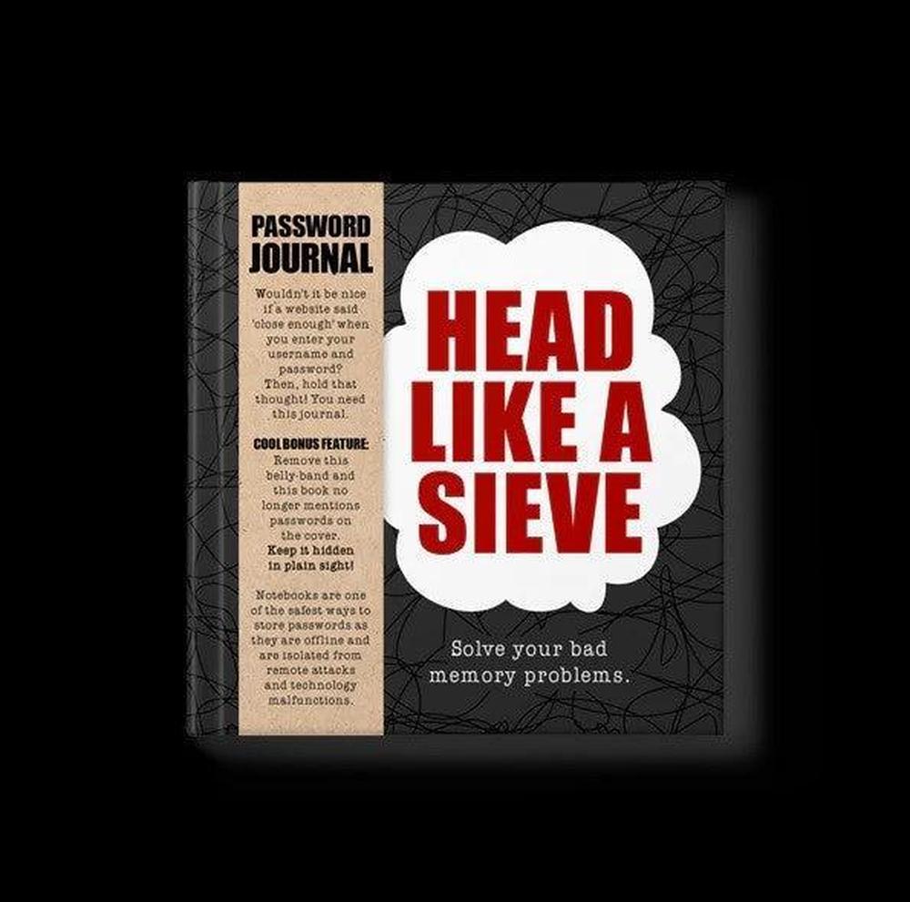 Head Like A Sieve - Password Book