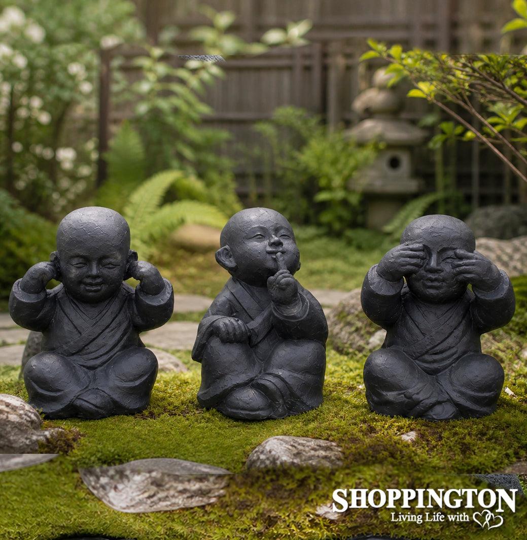 Hear no, See no, Speak no Monks (Set of 3)