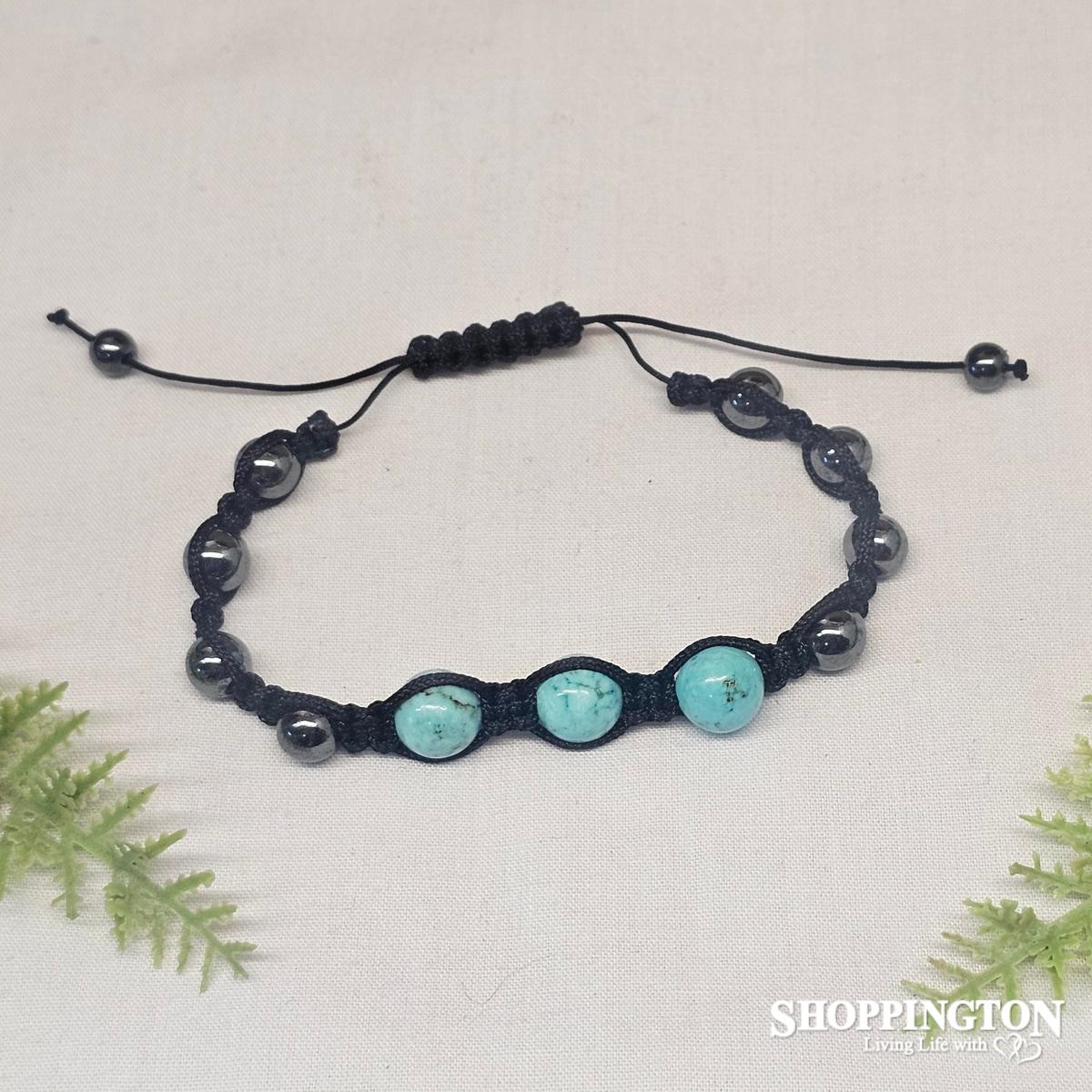 Howlite & Hematite Bead Gemstone Bracelet