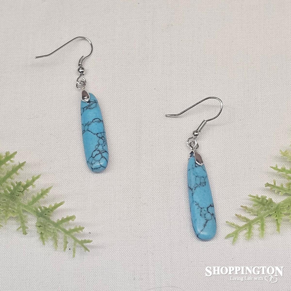 Howlite Turquoise Gemstone Earrings