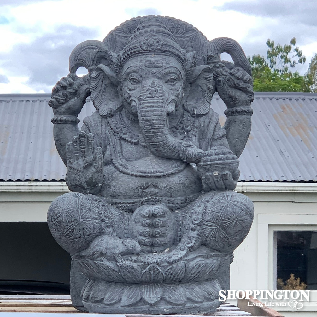 Garden Sculpture - Concrete Ganesha 60cm