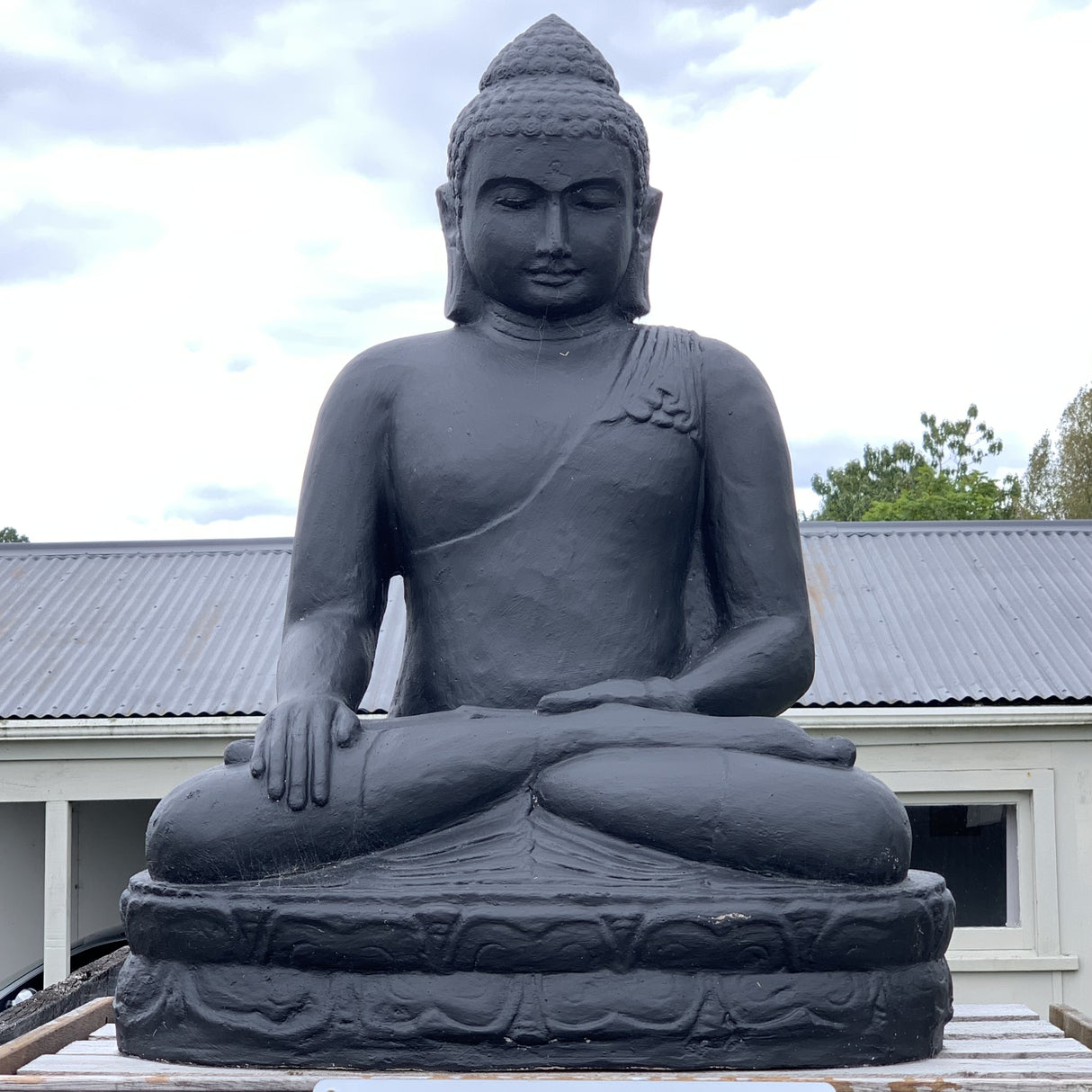 Garden Sculpture - Concrete Tranquil Buddha 100cm