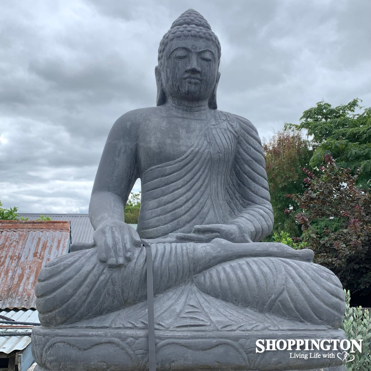 Garden Sculpture   Concrete Tranquil Buddha 150cm