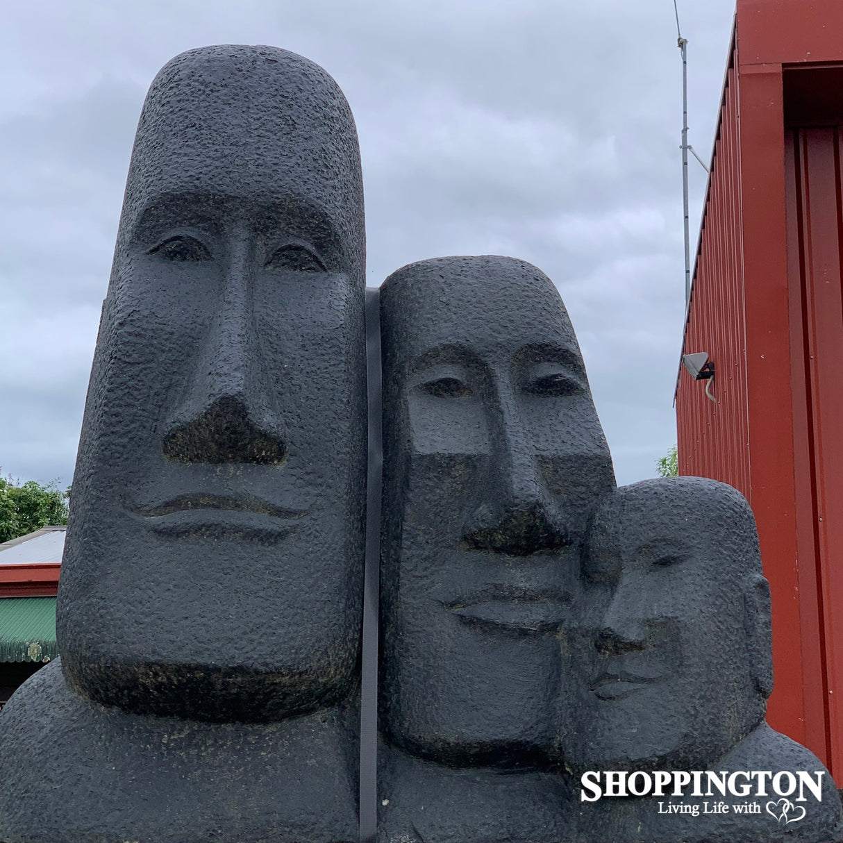 Garden Statue - Triple Abstract Faces 100cm