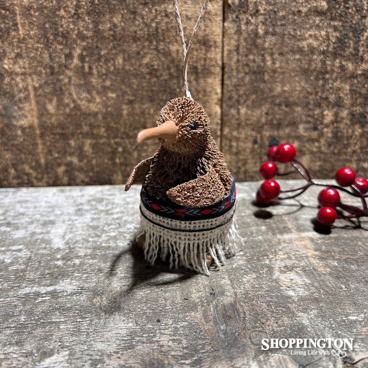 Kiwi with Piupiu Xmas Decoration