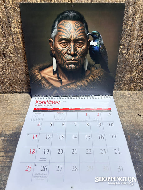 Maori Art Calendar 2026 - Doug Healey