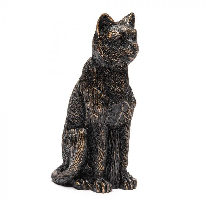 Plant Stake Topper: Antique Bronze Cat