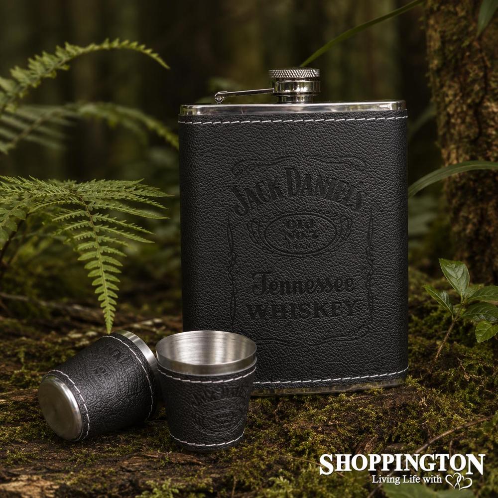 Jack Daniels 3 piece Hip Flask Set