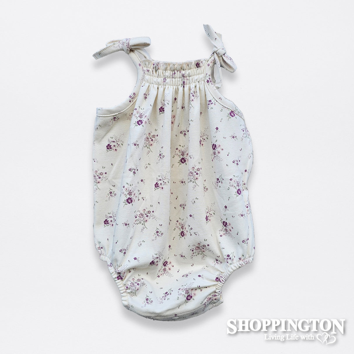 Jamie Kay Organic Cotton Cassie Playsuit - Sweet William Floral Natural