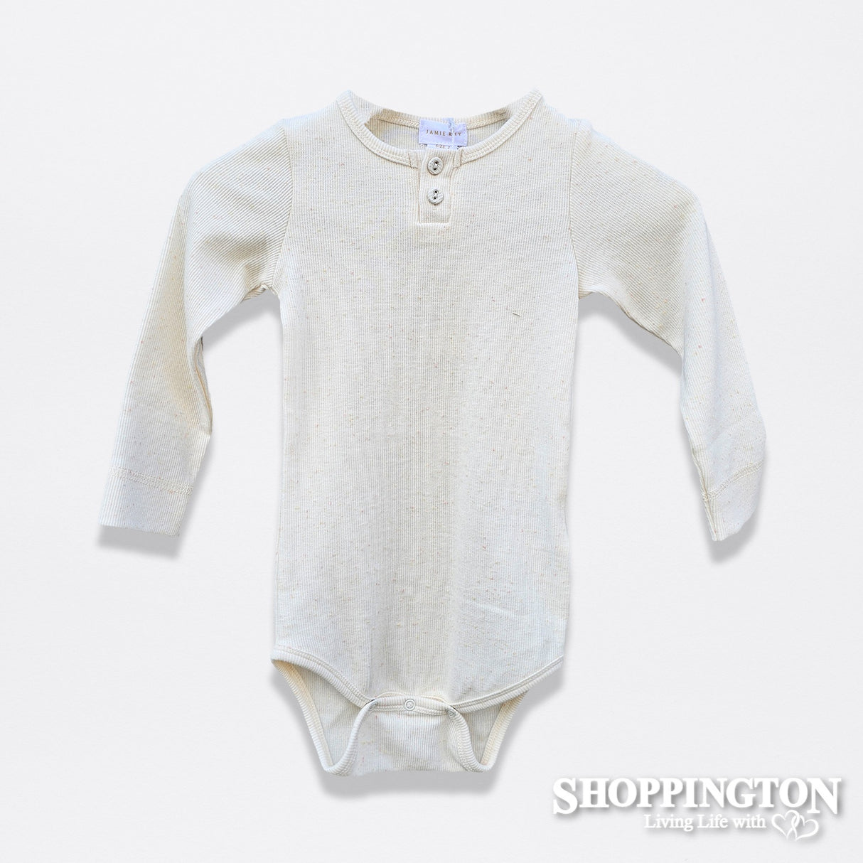 Jamie Kay Organic Cotton Fine Rib Long Sleeve Bodysuit - Lily Fleck