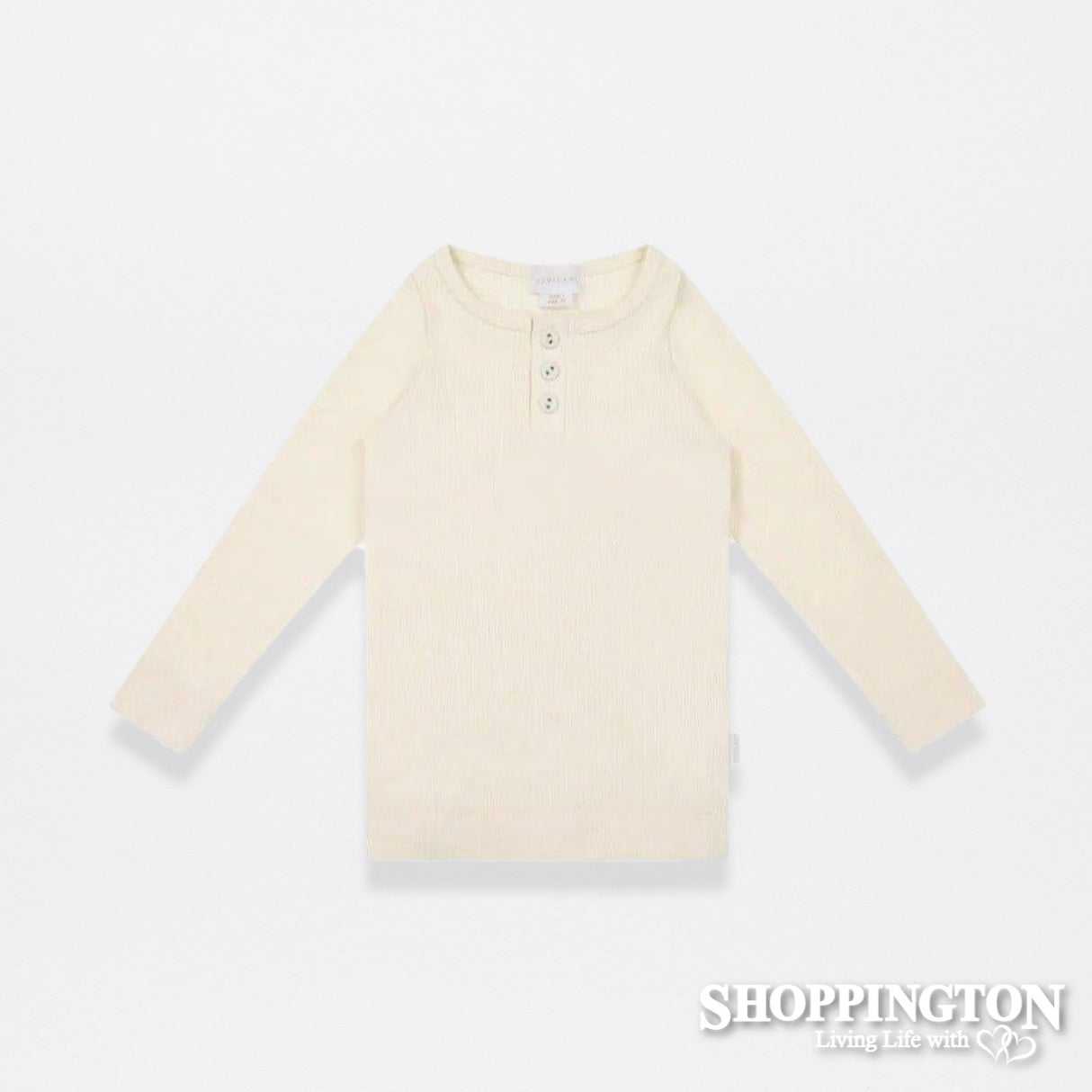 Jamie Kay Organic Cotton Fine Rib Long Sleeve Henley - Lily Fleck