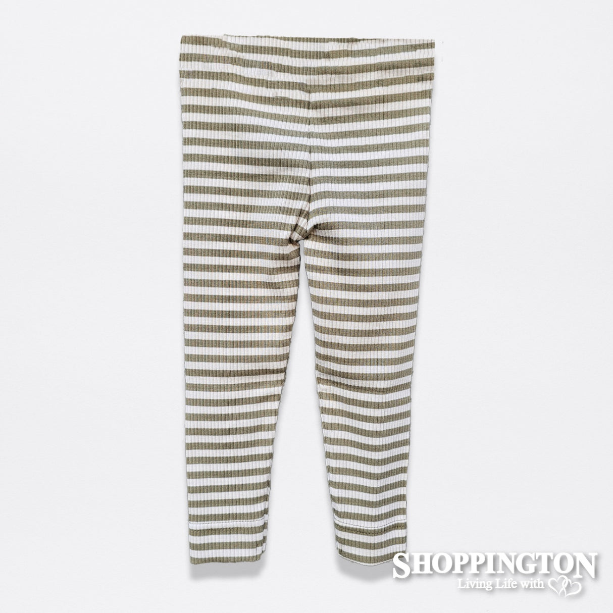 Jamie Kay Organic Cotton Modal Elastane Legging - Narrow Stripe Oak/Soft Clay