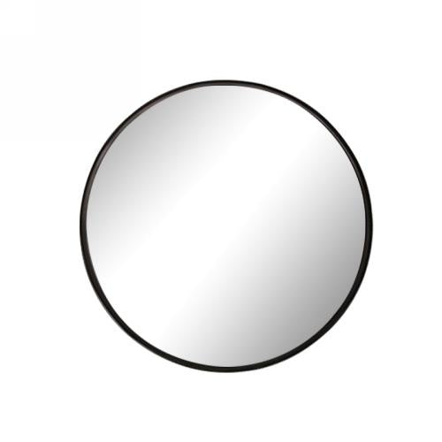 Round Black Metal Mirror