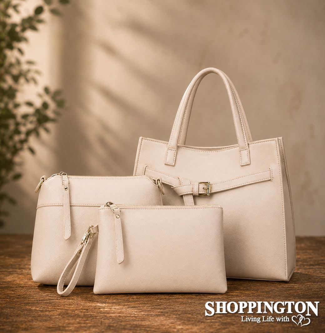 Kellye Oatmeal 3pc Handbag Set