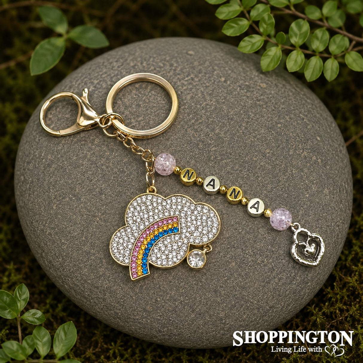 Keyring - Designer Diamond Rainbow/Nana