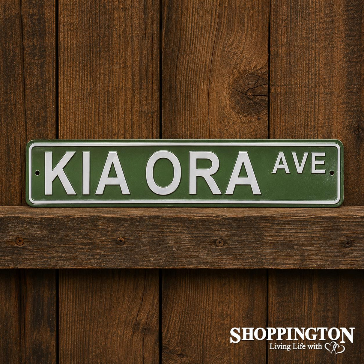 Kia Ora Ave Metal Street Sign