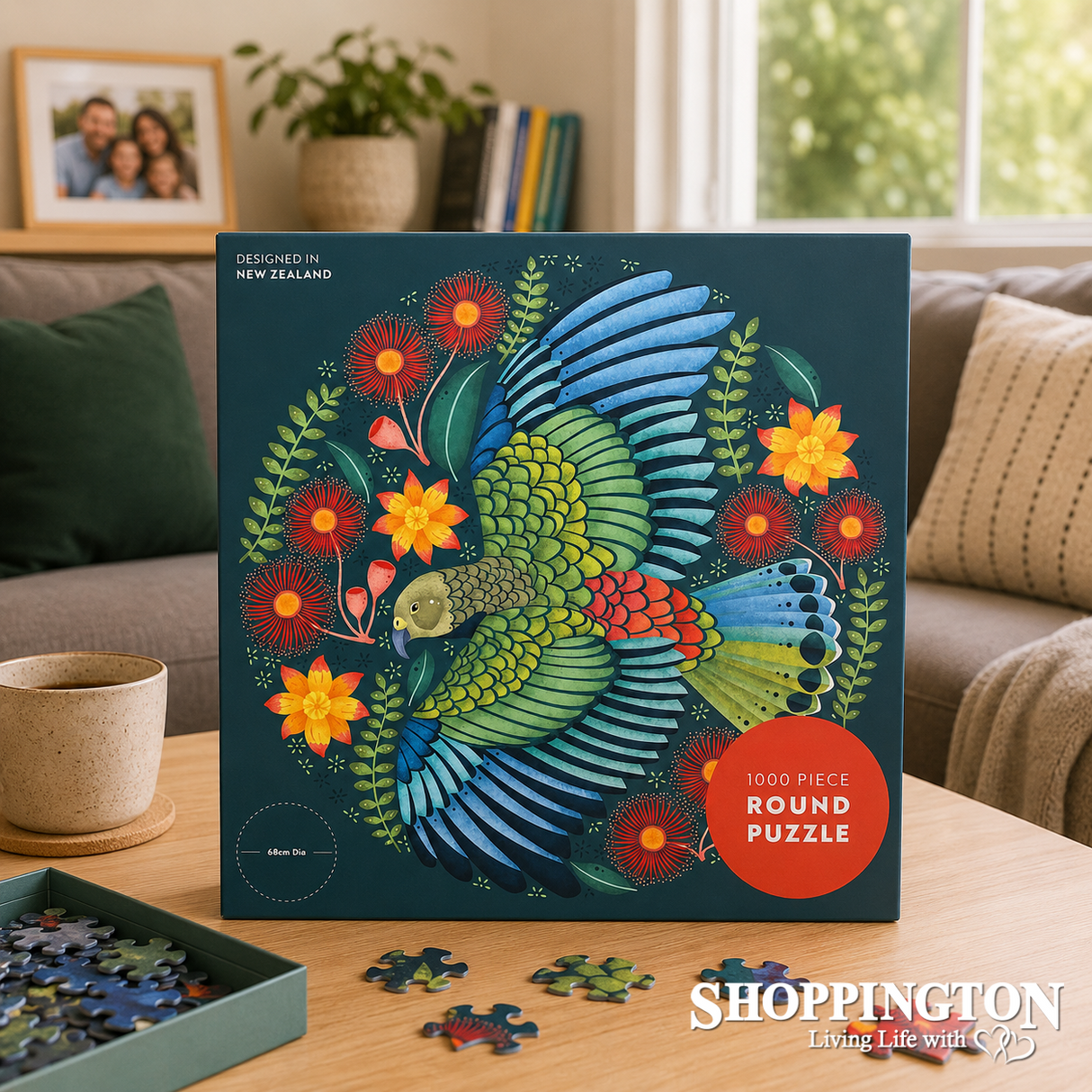 Cheeky Kea Round 1000 Piece Puzzle