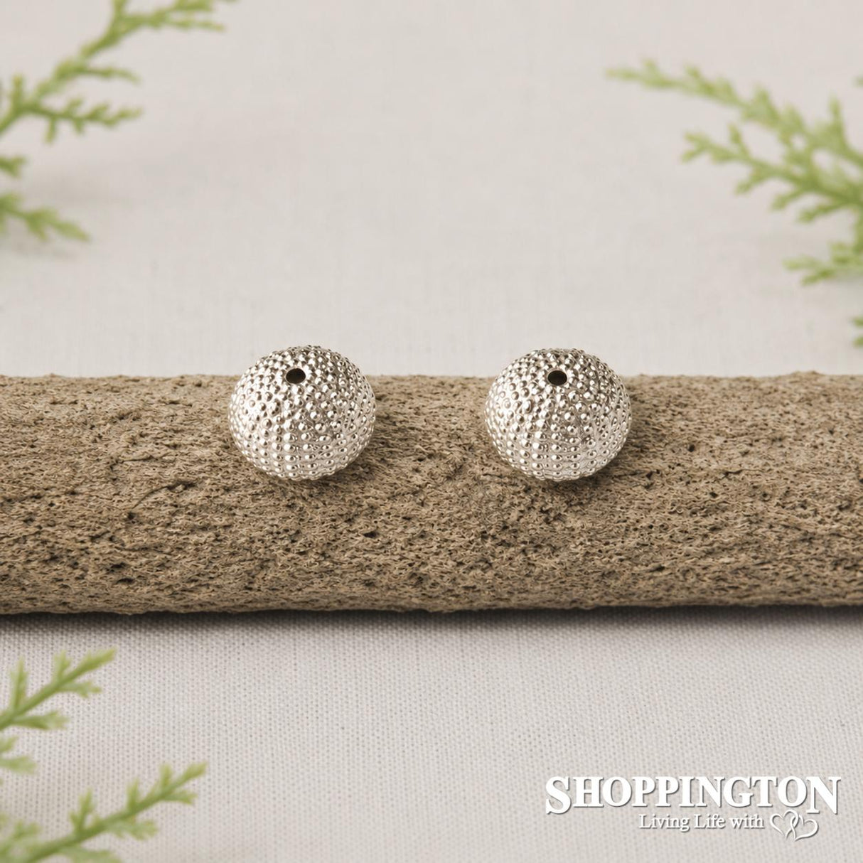 Kina Stud Earrings - Silver Plated PVD