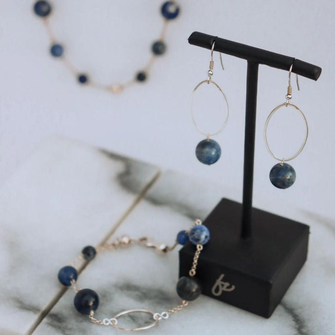 La Pierre - Kyanite Sterling Silver Earrings