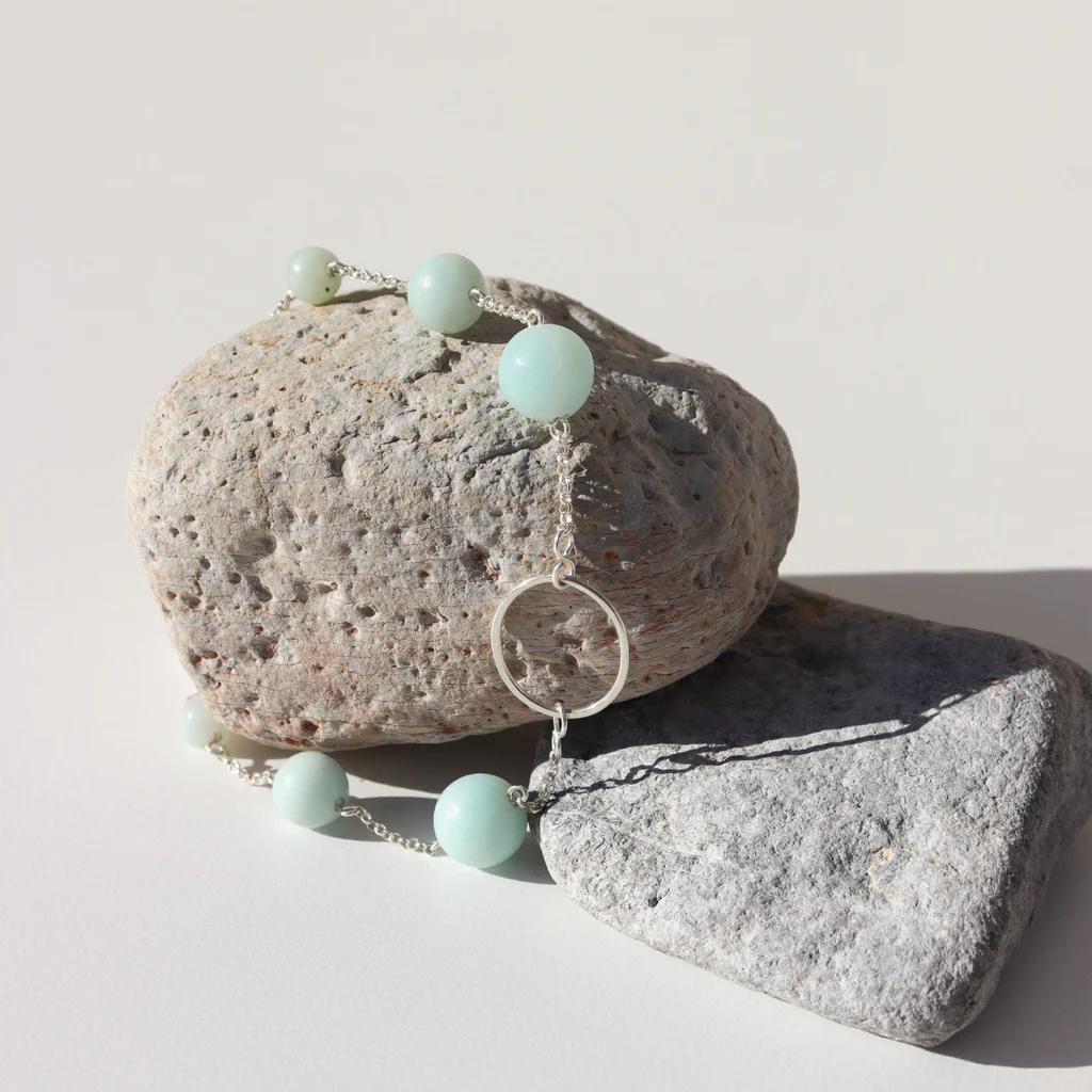 La Pierre - Amazonite Sterling Silver Bracelet