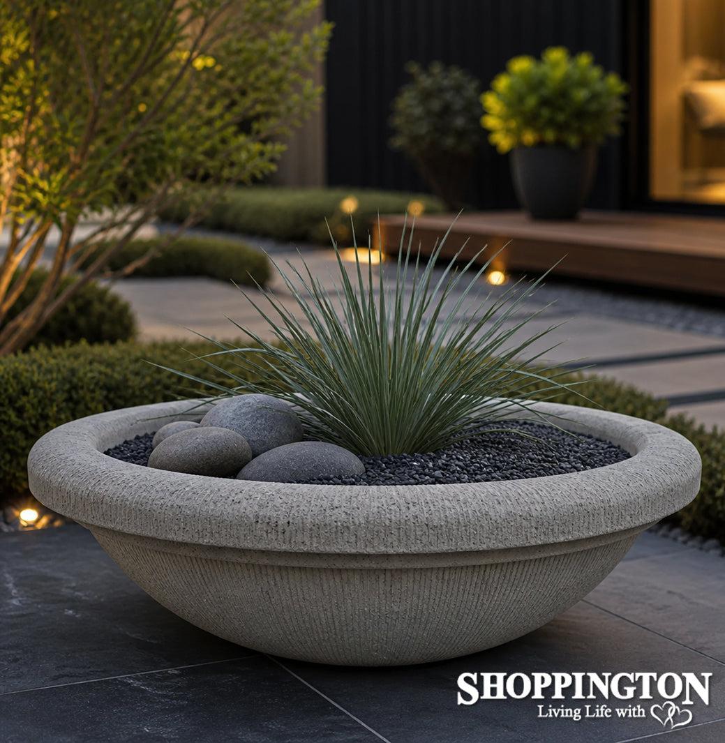 Large Concrete Bowl Planter (available in 2 sizes)
