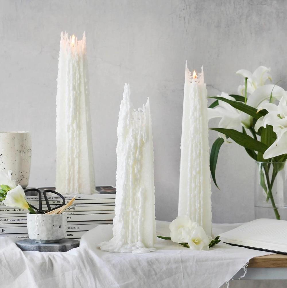 Living Light Icicle Candle - Pinot Blanc
