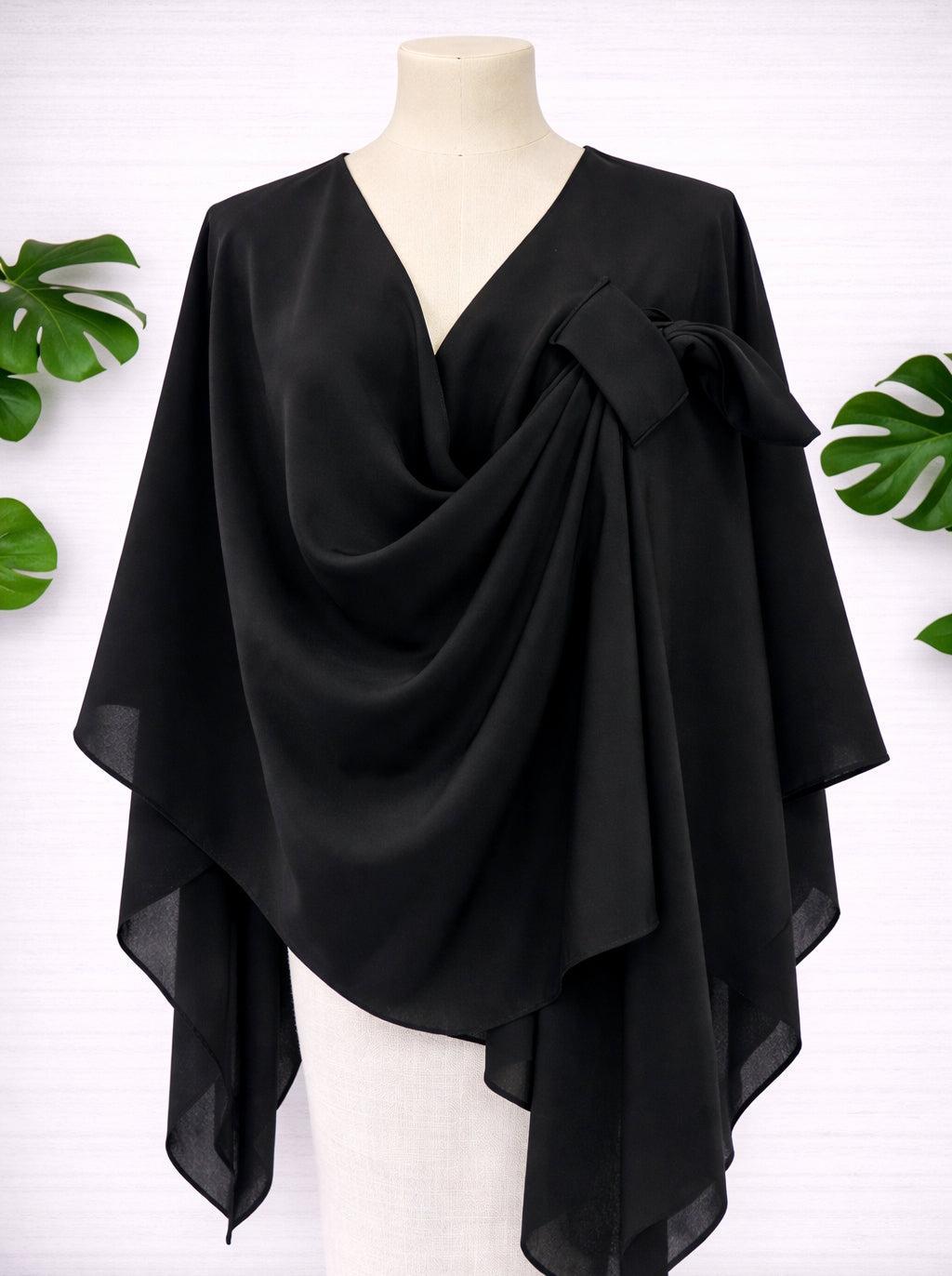 Loop Tie Cape - Black