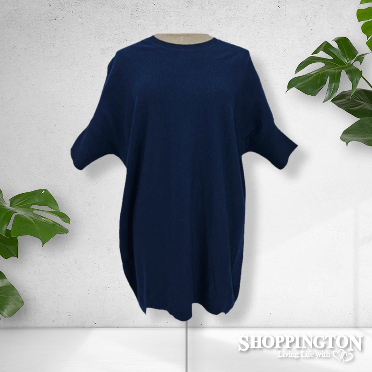 Loose Fit Sleeved Jumper - Navy