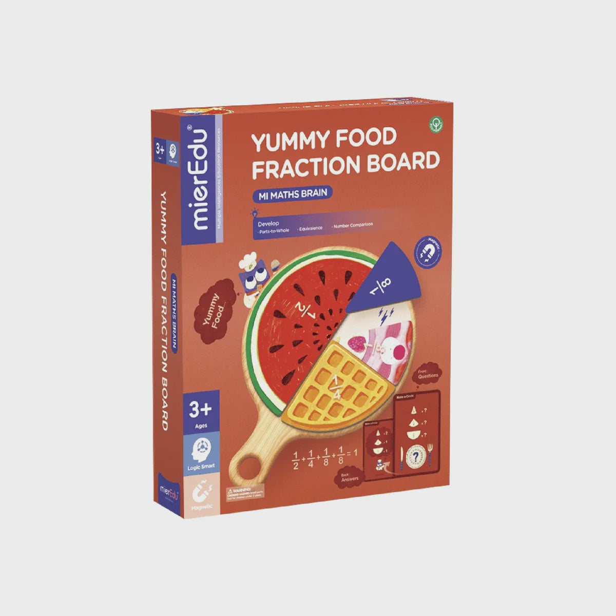 Mi Maths Brain - Yummy Food Fraction Board (Magnetic)