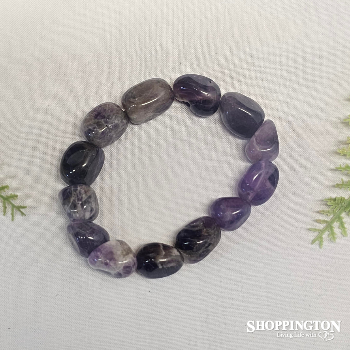 Gemstone Large Bead Bracelets - Amethyst