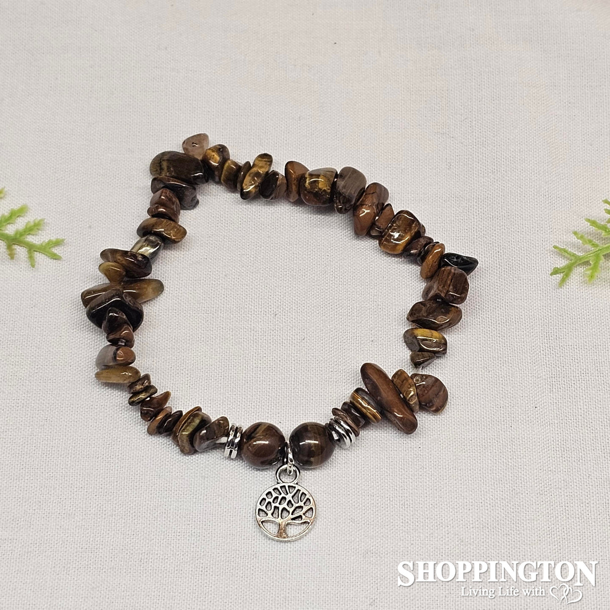 Tree of Life Gemstone Bracelets - Tigers Eye