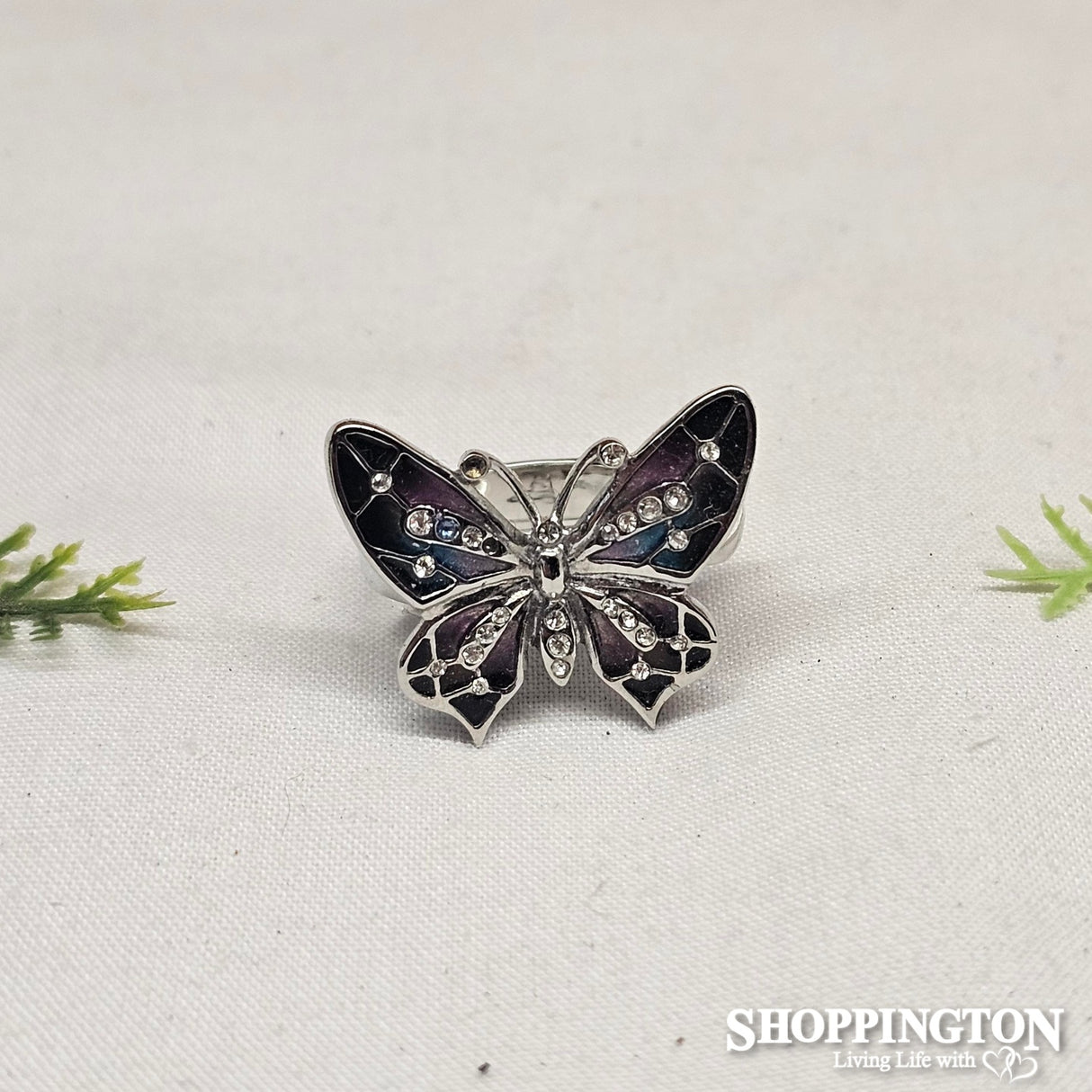 Rings - Stinless Steel Purple Butterfly