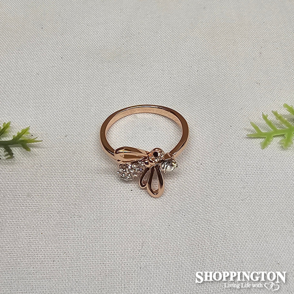 Ring - Rose Gold Bee Rhinestone