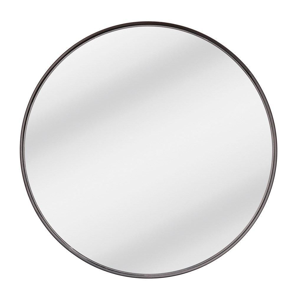 Metal Black Framed Mirror 70cm