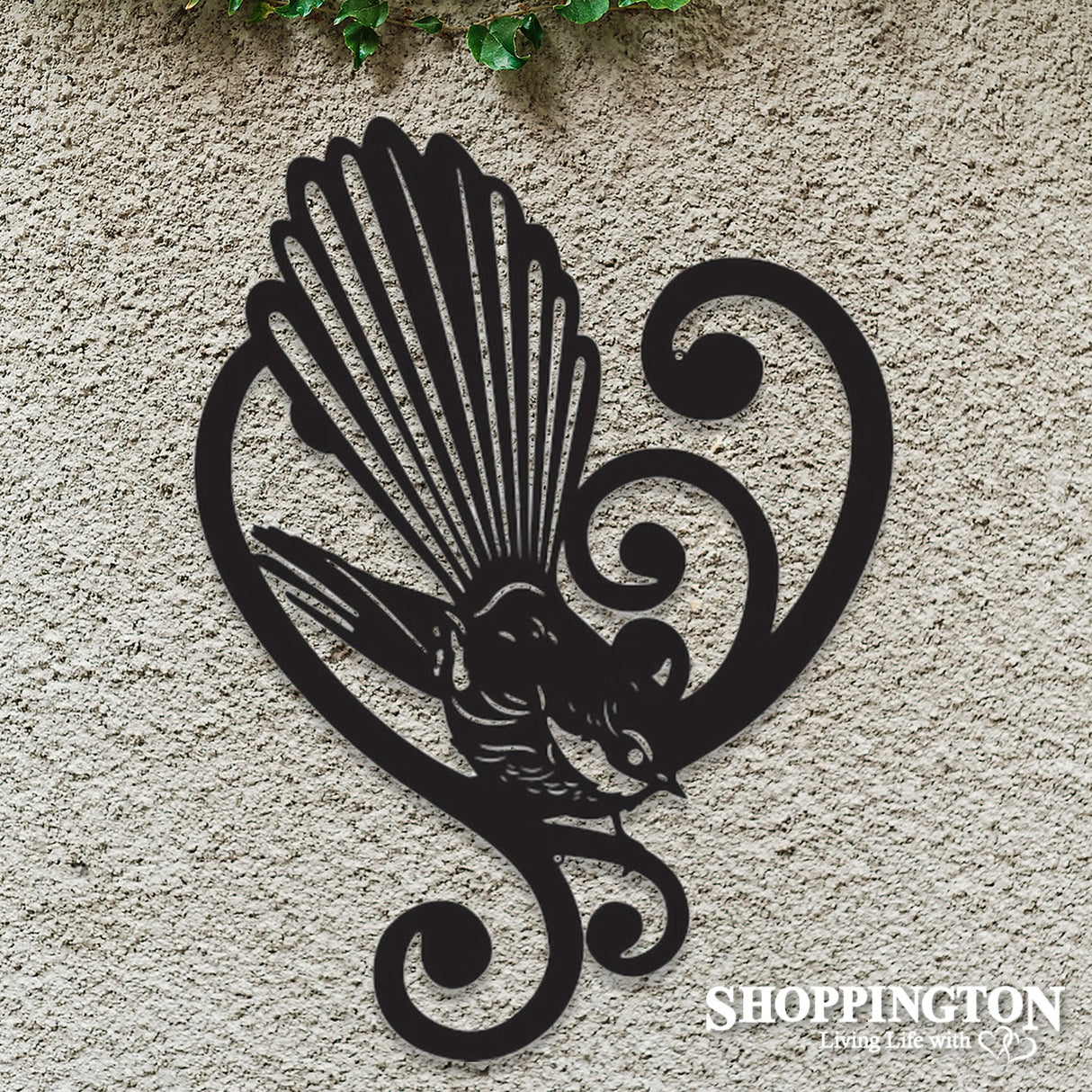 Metal Kiwiana Wall Art / Fantail Koru 55cm