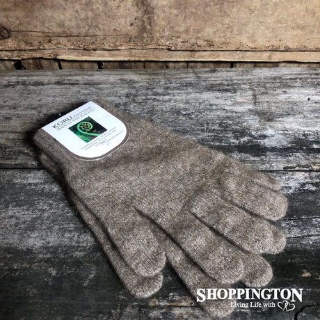NZ Made Koru Knitwear - Possum Merino Gloves / Mocha