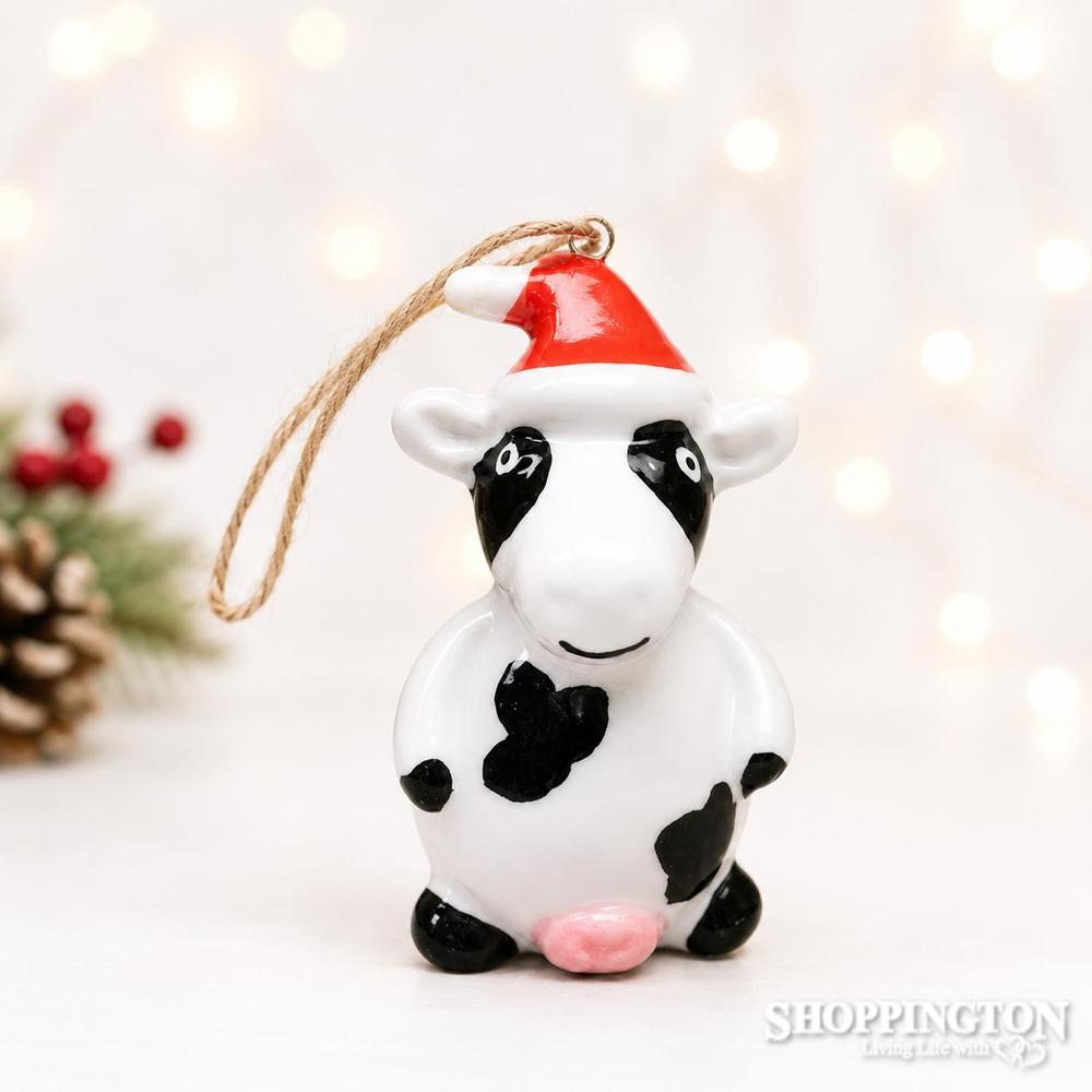 NZ Ceramic Christmas Decoration - Cow
