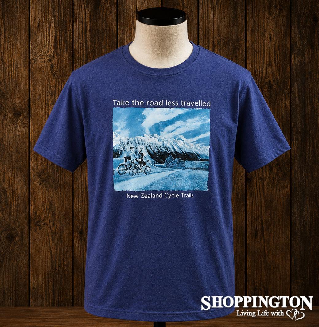 NZ Made Clothing - NZ Cycle Trail (Road Less Travelled) - T-Shirt