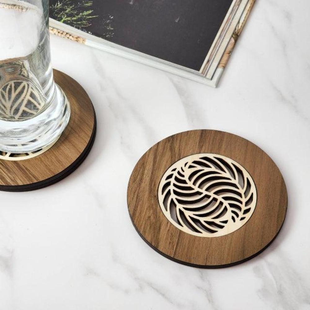 NZ Made Coaster: Palm - River Rimu