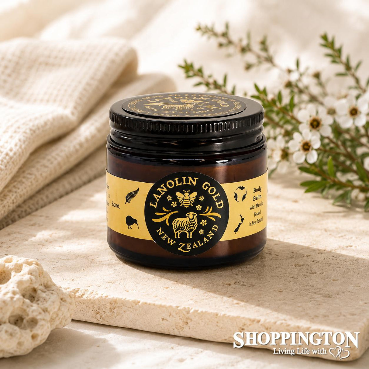 NZ Made Lanolin & Manuka Honey Gold Balm Moisturizer