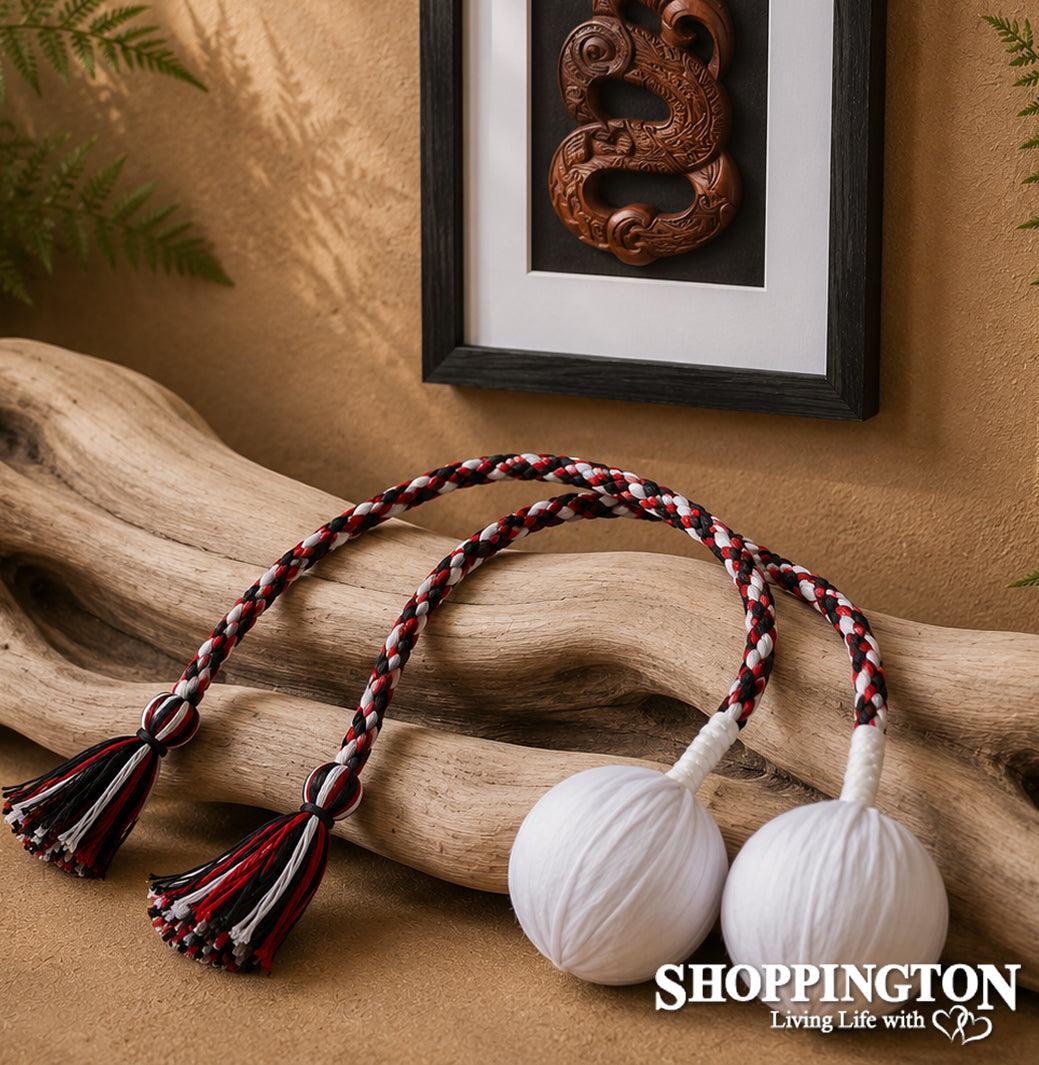 NZ Maori Poi - White Large 10cm
