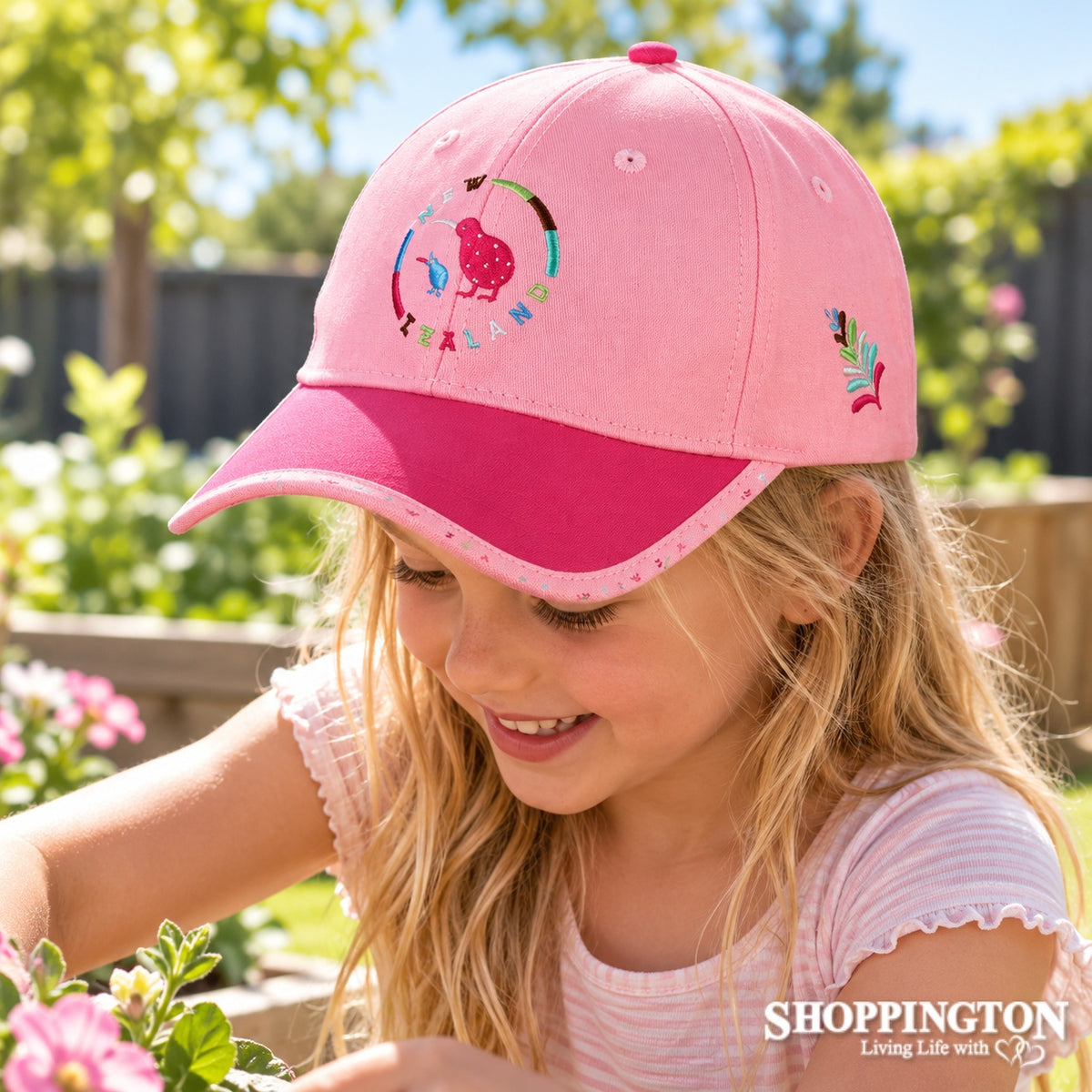 Kids Pink Kiwi's Cap